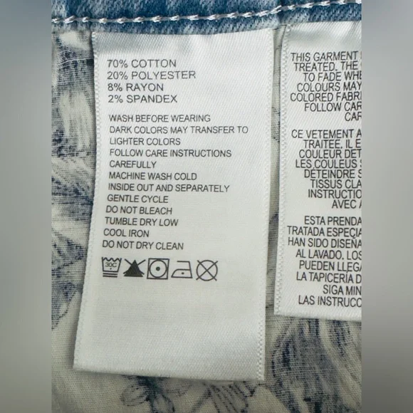 Tommy Bahama Boracay® Indigo Raw-Edge Midi Bleach Wash Denim Skirt Size 6. NWT - Picture 13 of 14